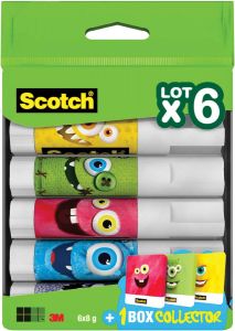 Scotch lijmstift permanent Monster 8 g doos van 6 stuks