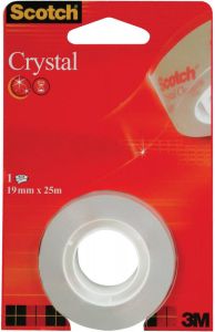 Scotch Plakband Crystal ft 19 mm x 25 m blister met 1 rolletje