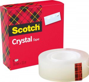 Scotch Plakband Crystal ft 19 mm x 33 m doos met 1 rolletje