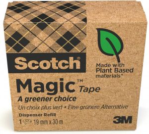 Scotch Plakband Magic Tape A greener choice ft 19 mm x 30 m doos met 1 rolletje