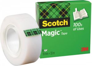 Scotch Plakband Magic 810 19mmx33m onzichtbaar mat