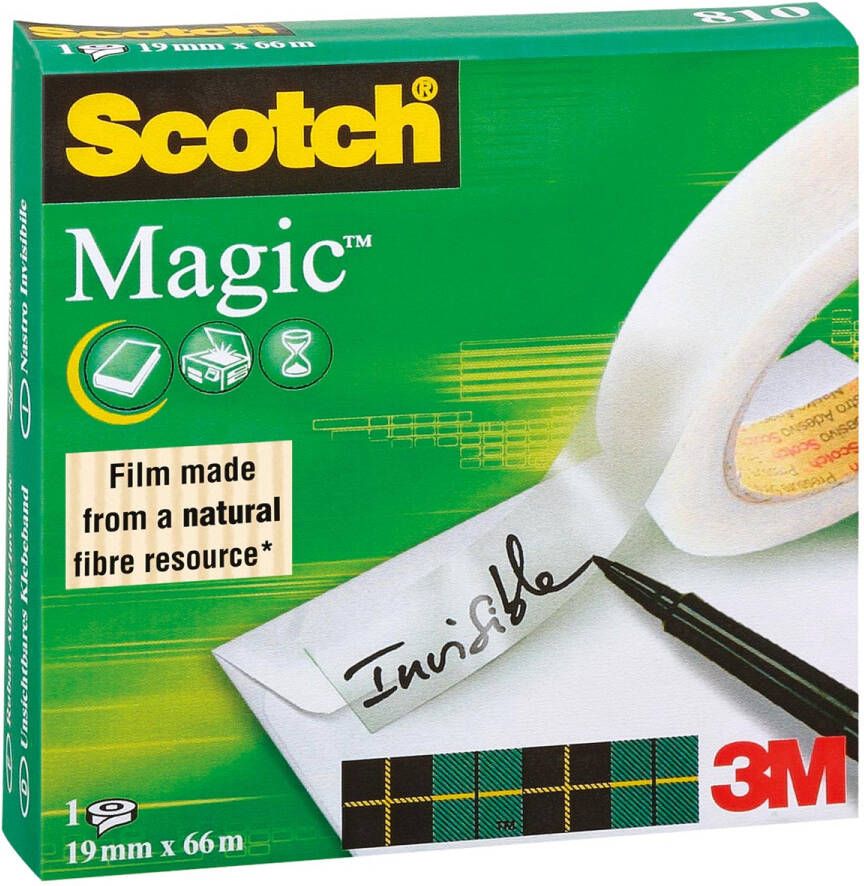 Scotch Plakband Magic 810 19mmx66m onzichtbaar mat