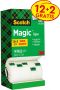 Scotch Plakband Magic 810 19mmx33m onzichtbaar mat 12+2 gratis - Thumbnail 1