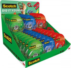Scotch plakband toonbank display mix met 48 stuks