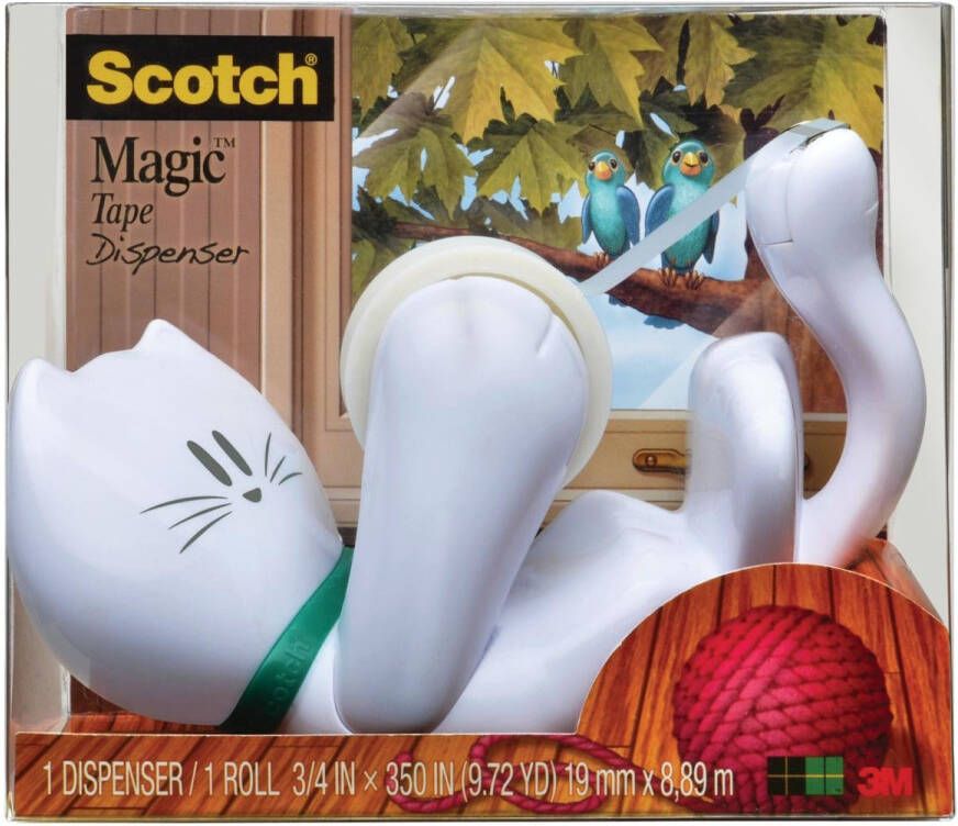 Scotch Plakbandhouder C39 kat + 1rol magic tape 19mmx7.5m