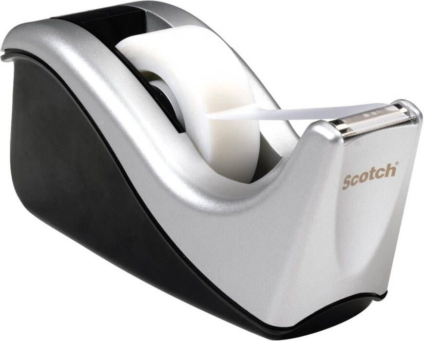 Scotch Plakbandhouder C60 zilver + 1rol magic tape 19mmx33m