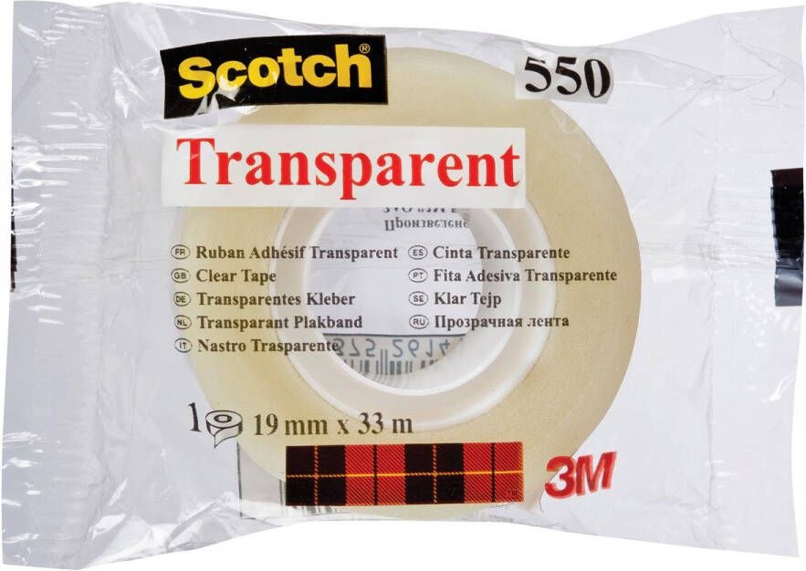 Scotch transparante tape 550 ft 19 mm x 33 m
