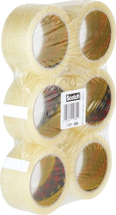 Scotch verpakkingsplakband Classic ft 50 mm x 66 m transparant pak van 6 rollen