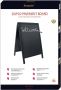 Securit stoepbord Sandwich ft 70 x 125 cm zwart - Thumbnail 1