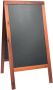 Securit stoepbord Woody mahonie ft 70 x 125 cm - Thumbnail 1