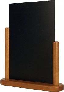 Securit tafelkrijtbord Elegant ft A4 teak