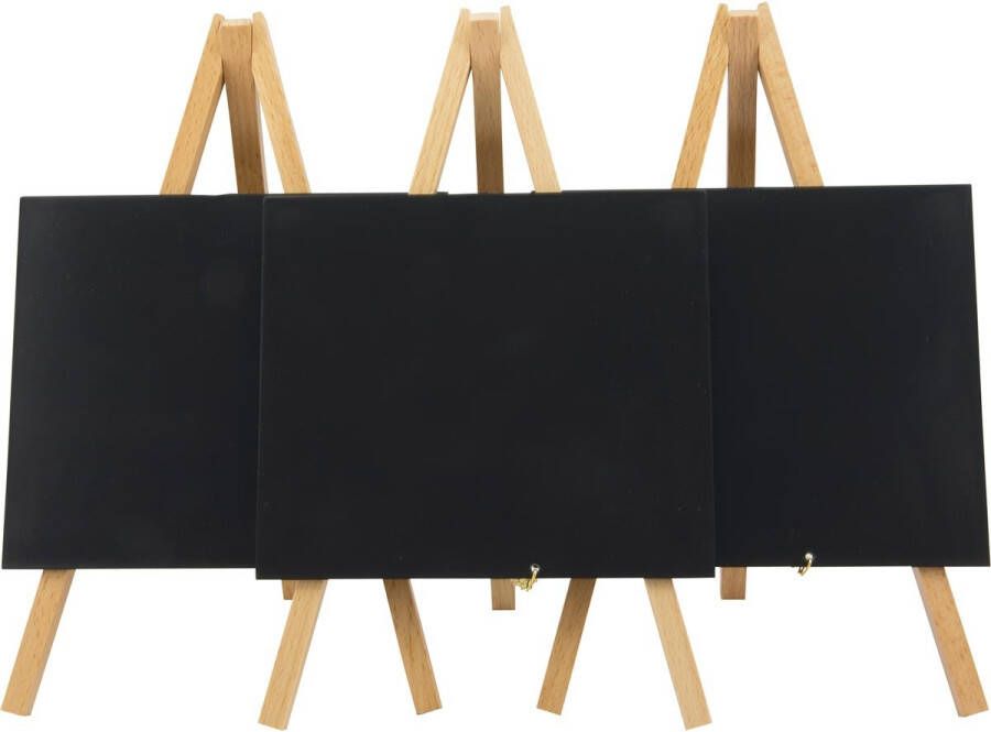 Securit tafelkrijtbord Mini ft 24 x 15 cm beuk pak van 3