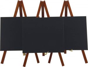 Securit tafelkrijtbord Mini ft 24 x 15 cm mahonie pak van 3