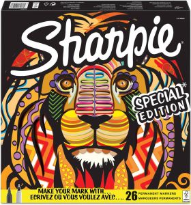Sharpie permanente marker Leeuw fijn en extra fijn doos van 26 stuks in geassorteerde kleuren