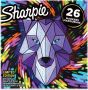 Sharpie permanente marker Wolf Pack fijn blister van 26 stuks assorti - Thumbnail 1