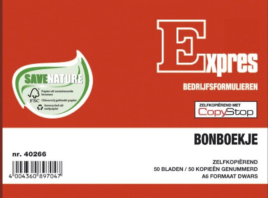 Sigel bonboekjes genummerd 1-50 x 2 vel zelfkopiërend