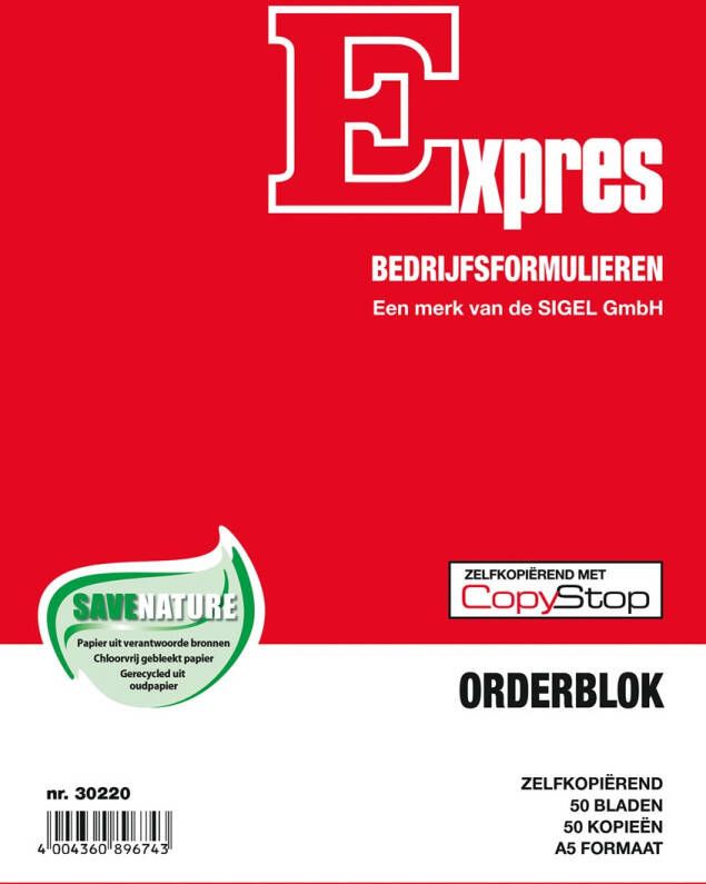 Sigel Expres orderblok ft A5 Nederlandstalig dupli (50 x 2 vel)