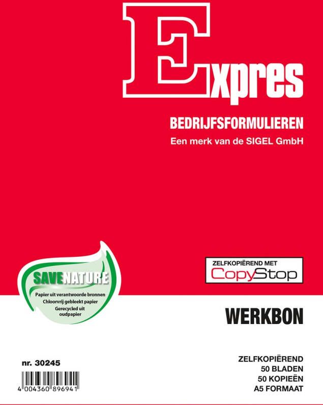 Sigel Expres werkbonblok ft A5 Nederlands dupli (50 x 2 vel)