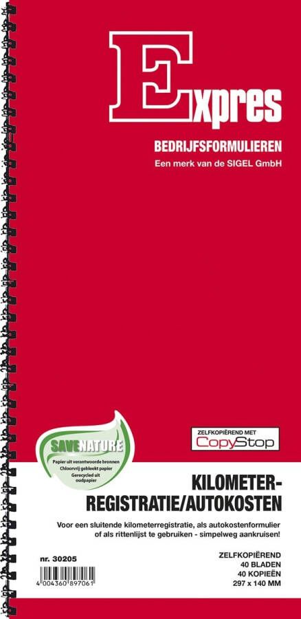 Sigel kilometerregistratie en autokostenboek zelfkopiërend