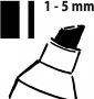 Sigel Krijtmarker whiteboard fluor zwart 1 5mm - Thumbnail 2