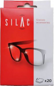 SILAC poetsdoekjes voor brillen doosje van 20 stuks