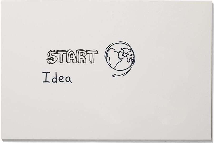 Smit Visual Unframed Whiteboard wit gelakt staal zonder profiel 98 x 148 cm - Foto 1