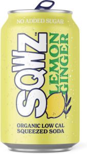 SQWZ frisdrank Lemon Ginger BIO blikje van 33 cl pak van 12 stuks