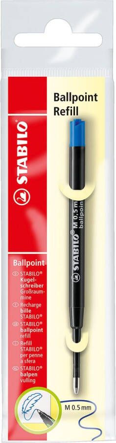 Stabilo Balpenvulling standaard medium blauw blisterà 1 stuk