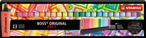 Stabilo BOSS ORIGINAL markeerstift Arty deskset van 23 stuks in geassorteerde kleuren