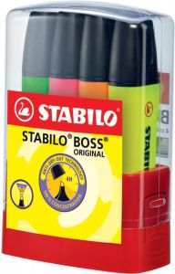 Stabilo BOSS ORIGINAL markeerstift Desk set Parade van 4 stuks in geassorteerde kleuren