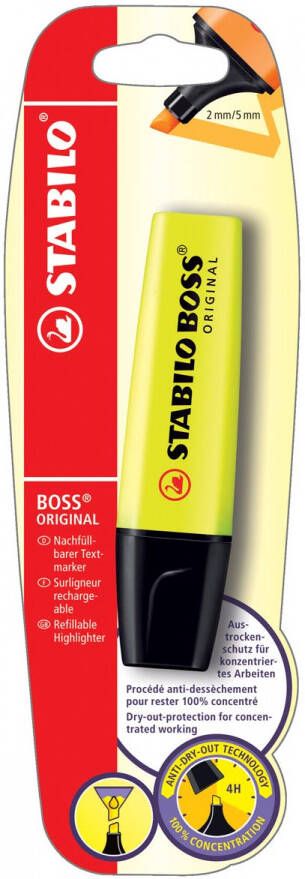 Stabilo BOSS ORIGINAL markeerstift op blister geel