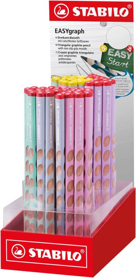 Stabilo EASYgraph potlood pastel display van 60 stuks assorti