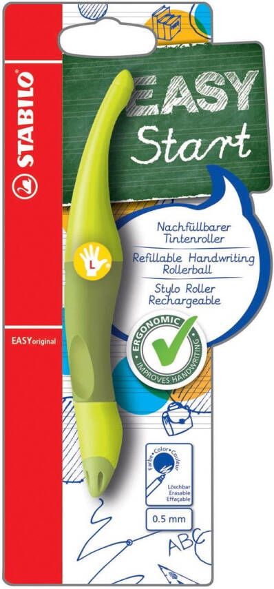 Stabilo EASYoriginal roller voor linkshandigen blister van 1 stuk limoen-donkergroen