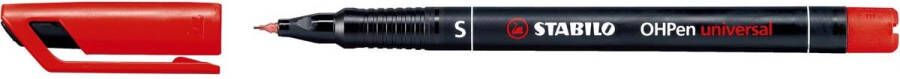 Stabilo OHPen universal OHP-marker permanent superfijn 0 4 mm rood