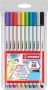 Stabilo Pen 68 brush etui van 10 stuks in geassorteerde kleuren - Thumbnail 1