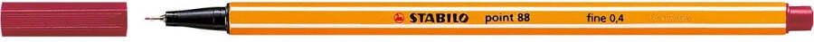 Stabilo Fineliner point 88 50 fijn donkerrood
