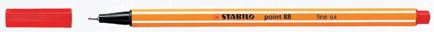 Stabilo Fineliner point 88 40 fijn rood