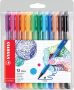Stabilo pointMax schrijfstift 0 8 mm etui van 12 stuks in geassorteerde kleuren - Thumbnail 1