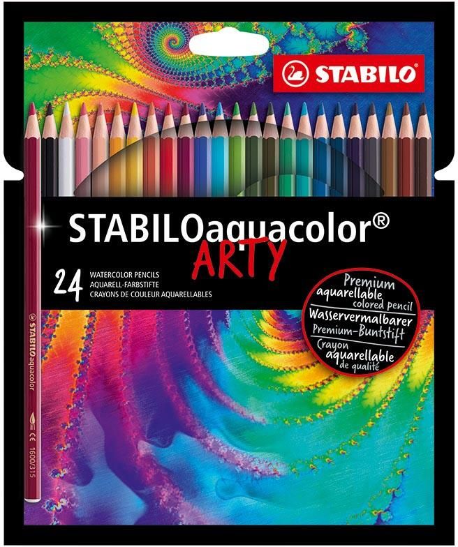 Stabilo Kleurpotloden 1624 aquacolor Arty assorti etui à 24 stuks