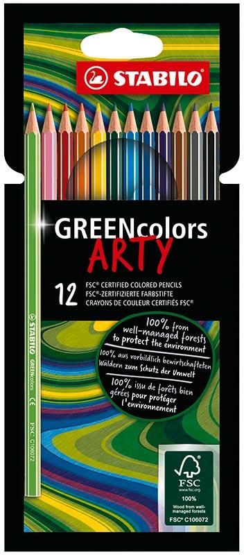 Stabilo GREENcolors FSC Gecertificeerd Kleurpotloden ARTY Etui 12 Kleuren - Foto 2