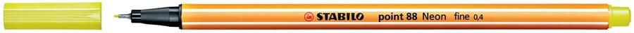 Stabilo Fineliner point 88 024 fijn neon geel