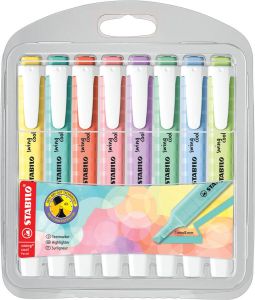 Stabilo swing cool pastel markeerstift etui van 8 stuks