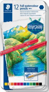 Staedtler aquarel potlood Massief metalen doos met 12 kleuren
