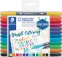 Staedtler brushpen Brush letter duo doos van 12 stuks in geassorteerde kleuren - Thumbnail 1