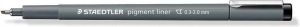 Staedtler fineliner pigment liner met beitelpunt zwart