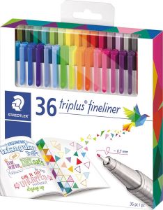 Staedtler fineliner Triplus toonbankdisplay met 36 geassorteerde stuks incluis 10 gratis