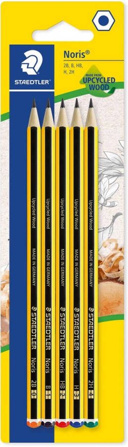 Staedtler grafietpotlood Noris blister 5 stuks in geassorteerde hardheden