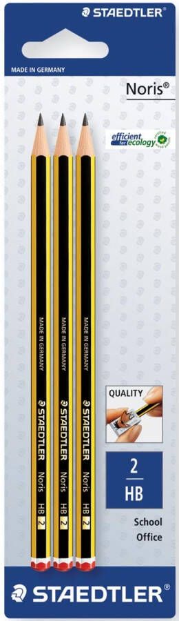 Staedtler grafietpotlood Noris HB blister van 3 stuks