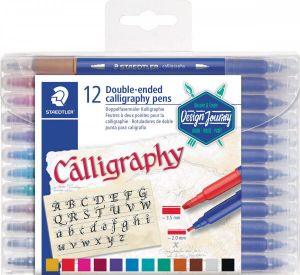 Staedtler kalligrafiepen Calligraph duo doos van 12 stuks in geassorteerde kleuren