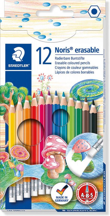 Staedtler kleurpotlood Noris Club uitgombaar 12 potloden
